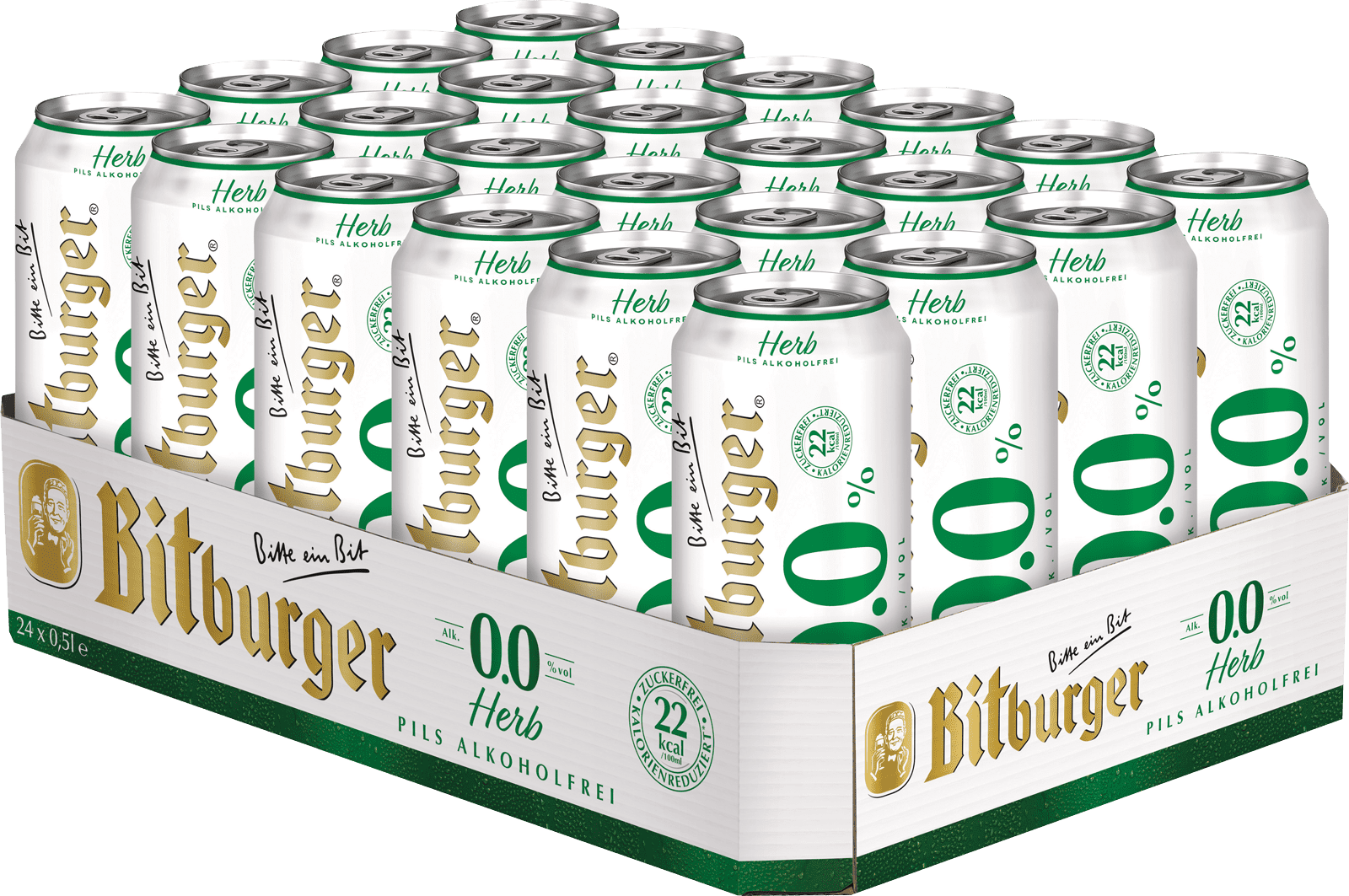 Bitburger 0,0% Herb alkoholfrei (24 x 0.5 l)
