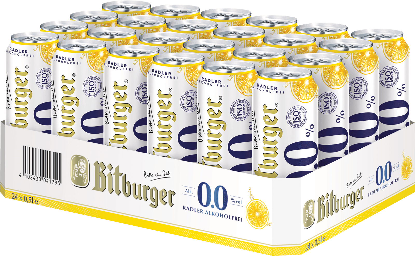 Bitburger 0,0% Radler alkoholfrei (24 x 0.5 l)