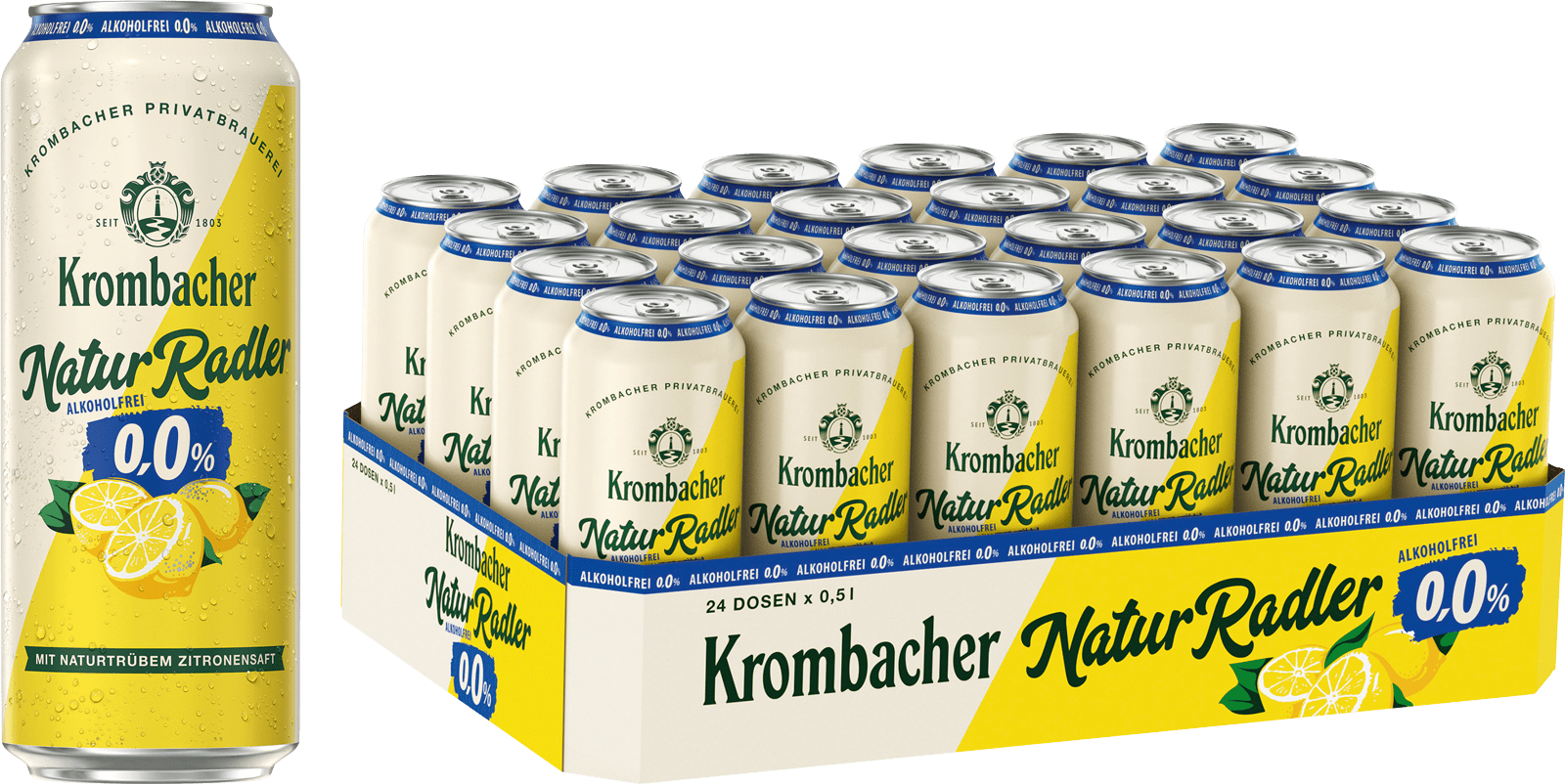 Krombacher Natur Radler 0,0% (24 x 0.5 l)
