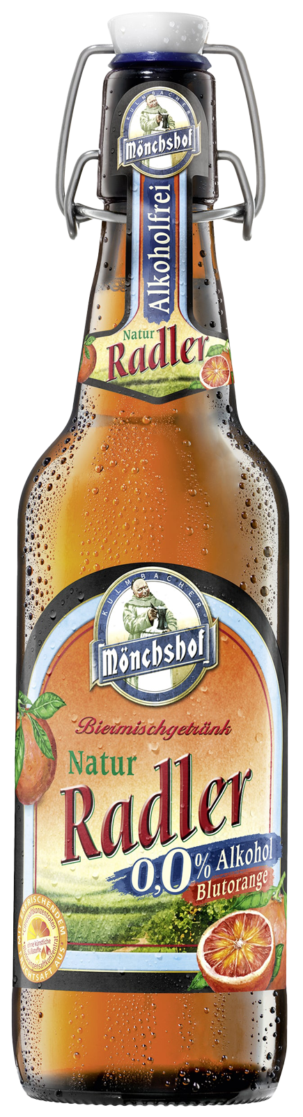 Mönchshof Natur Radler Blutorange alkoholfrei 0,0% BGV (1 x 0.5 l)