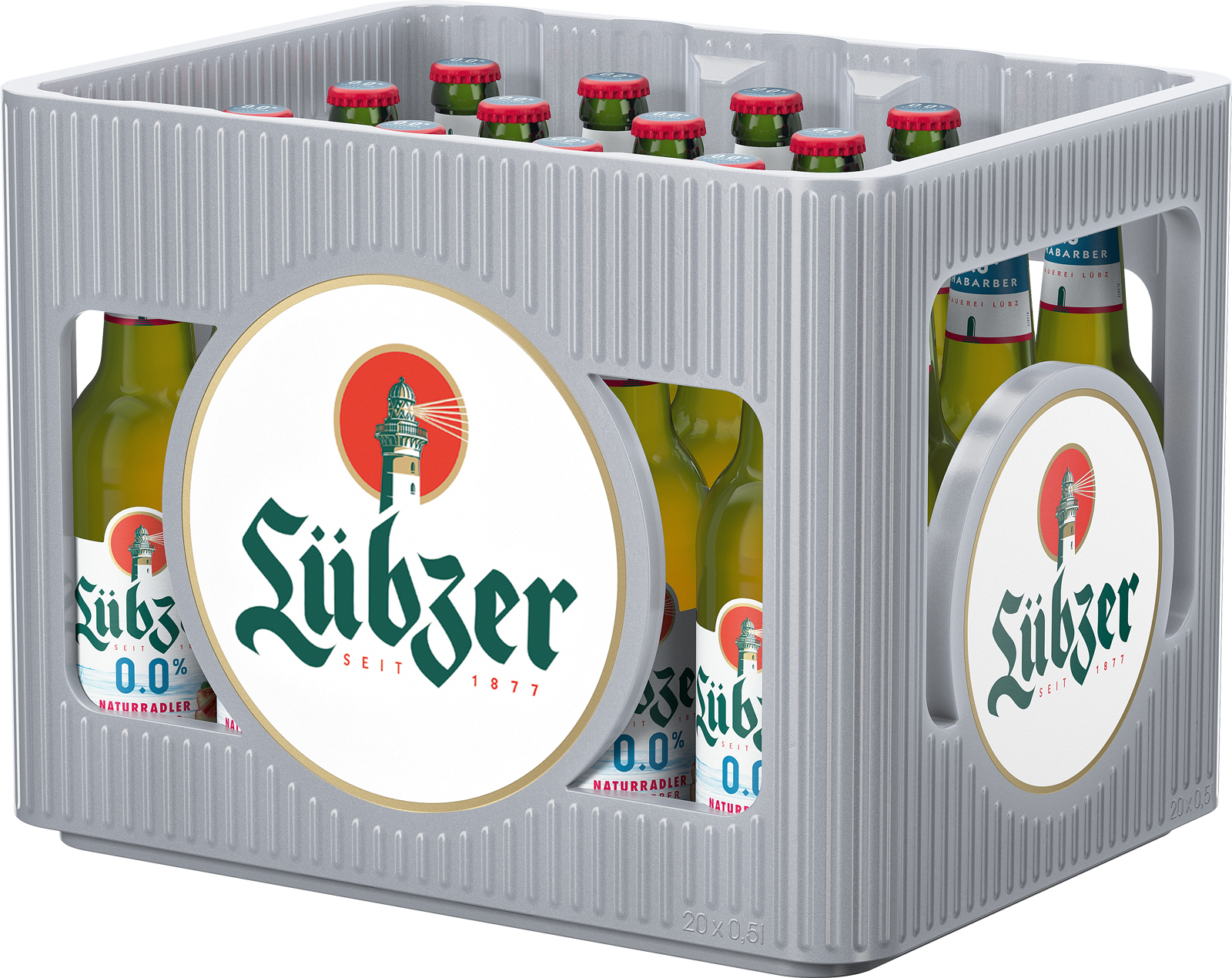 Lübzer Naturradler Rhabarber alkoholfrei 0,0% (20 x 0.5 l)